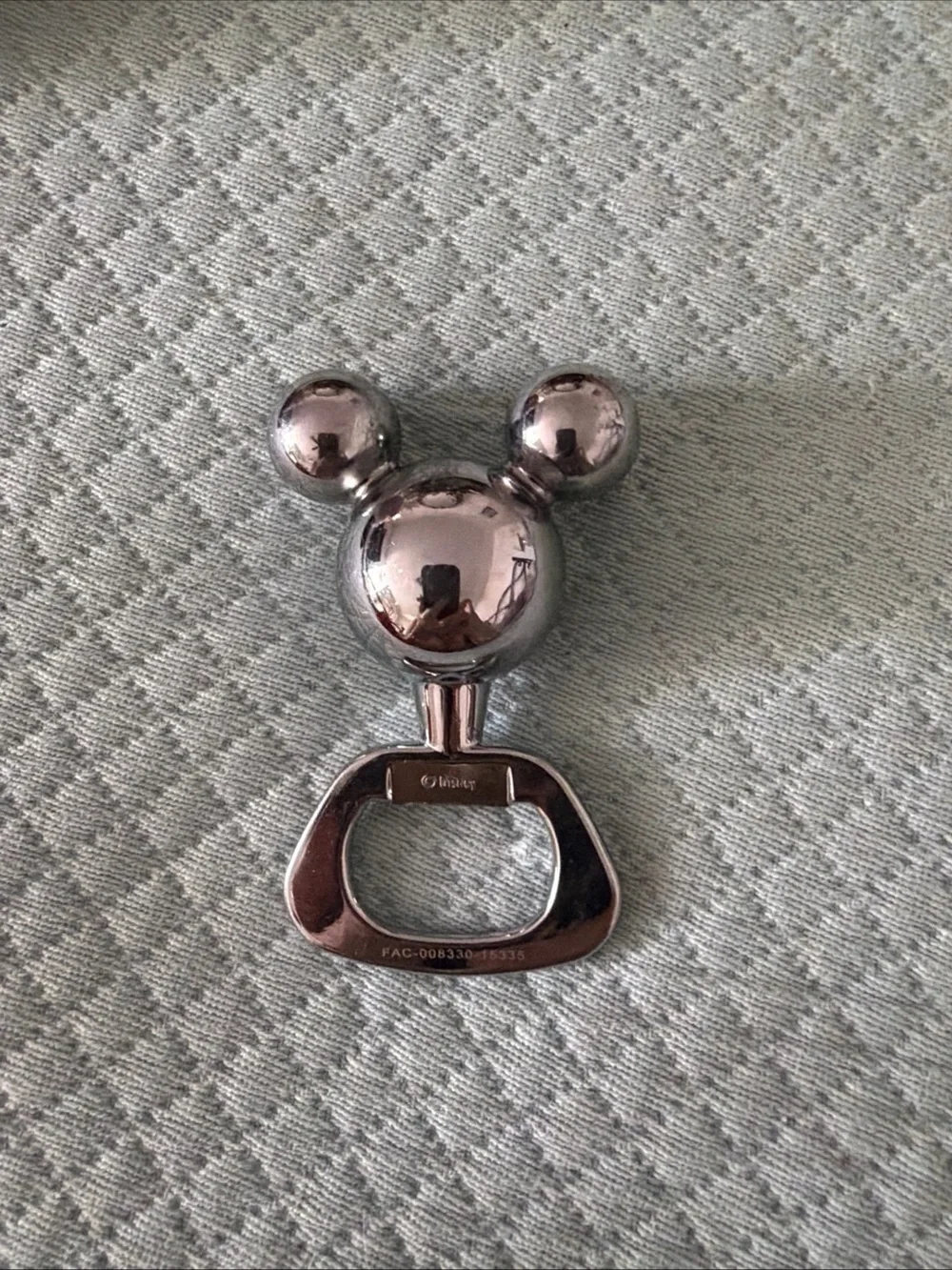 Disney Silver Mickey Head Bottle Opener - Polished Metallic